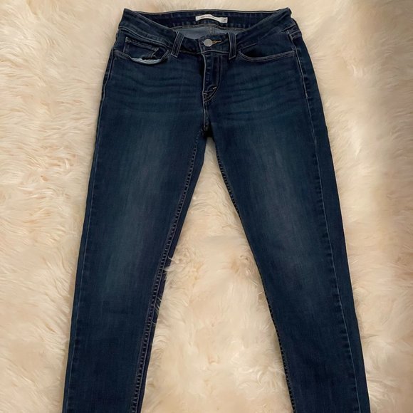 Levi's 535 Super Skinny Dark Wash Jeans - Picture 2 of 5